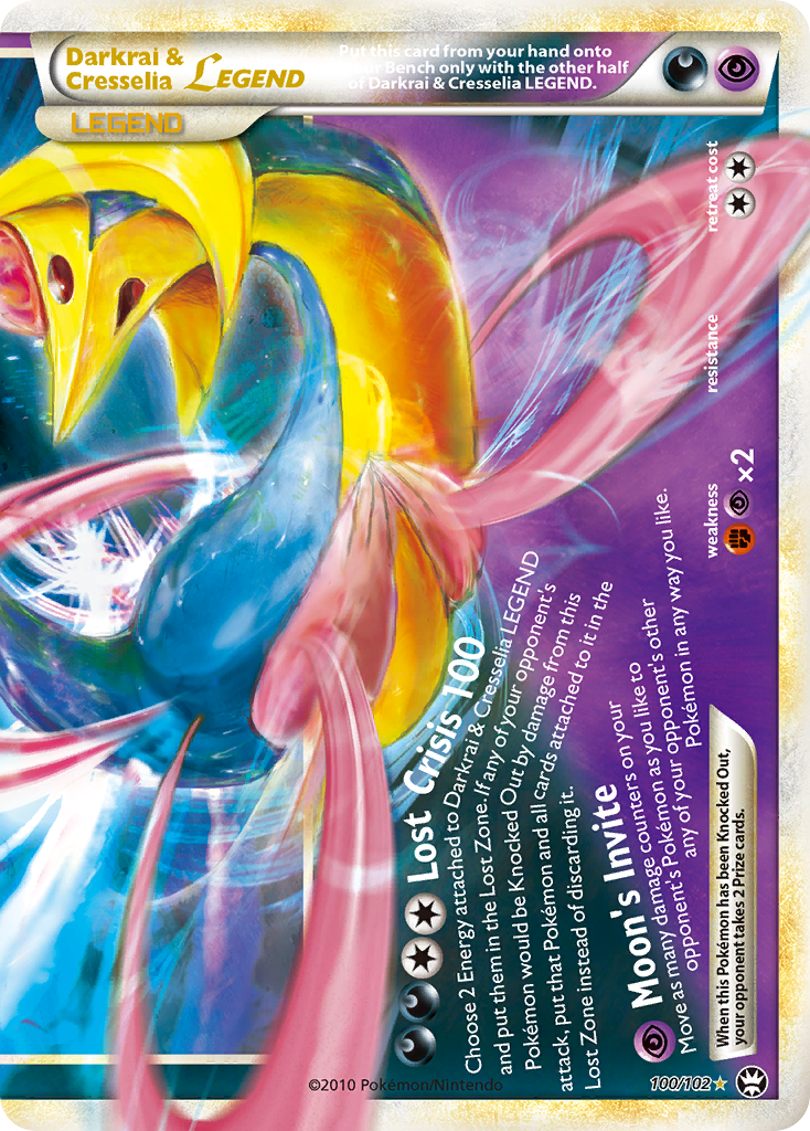 Darkrai & Cresselia LEGEND (100/102) [HeartGold & SoulSilver: Triumphant] | I Want That Stuff Brandon