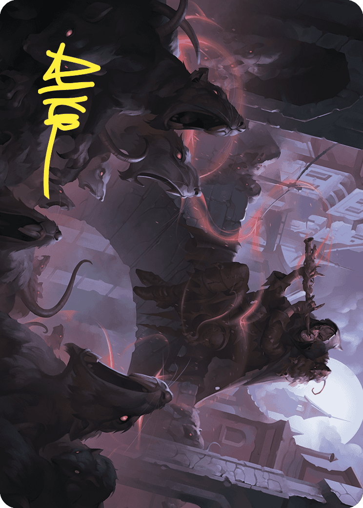 Gnawing Crescendo Art Card (Gold-Stamped Signature) [Wilds of Eldraine Art Series] | I Want That Stuff Brandon