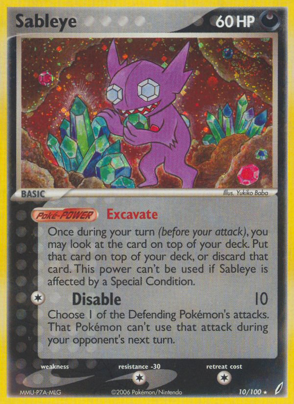 Sableye (10/100) [EX: Crystal Guardians] | I Want That Stuff Brandon