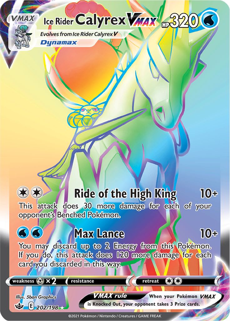 Ice Rider Calyrex VMAX (202/198) [Sword & Shield: Chilling Reign] | I Want That Stuff Brandon