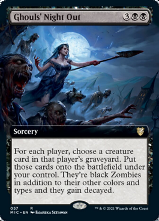 Ghouls' Night Out (Extended Art) [Innistrad: Midnight Hunt Commander] | I Want That Stuff Brandon