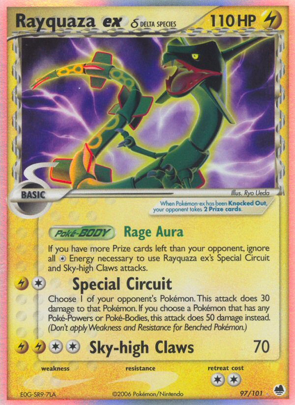 Rayquaza ex (97/101) (Delta Species) [EX: Dragon Frontiers] | I Want That Stuff Brandon