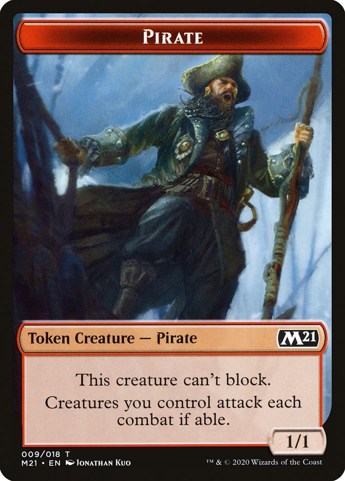 Knight // Pirate Double-Sided Token [Core Set 2021 Tokens] | I Want That Stuff Brandon