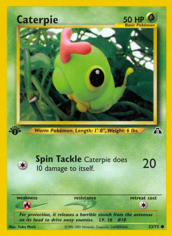 Caterpie (53/75) [Neo Discovery 1st Edition] | I Want That Stuff Brandon