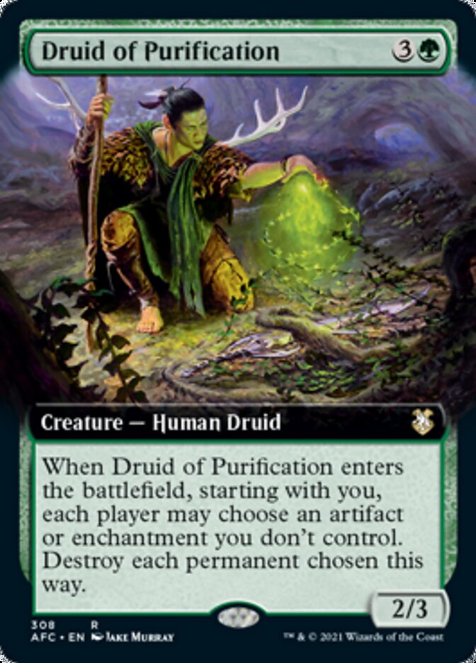 Druid of Purification (Extended Art) [Dungeons & Dragons: Adventures in the Forgotten Realms Commander] | I Want That Stuff Brandon