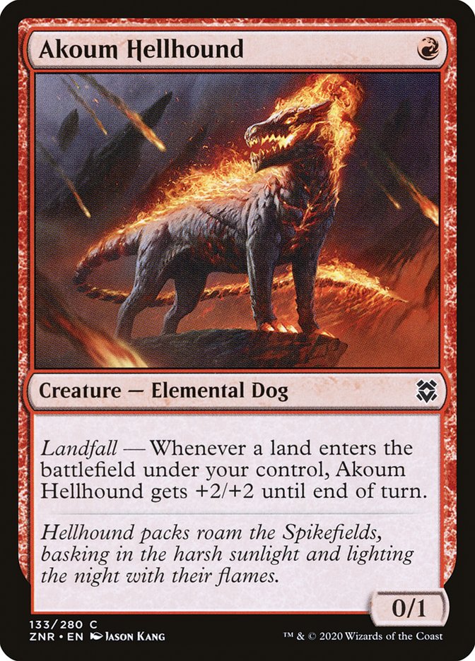 Akoum Hellhound [Zendikar Rising] | I Want That Stuff Brandon