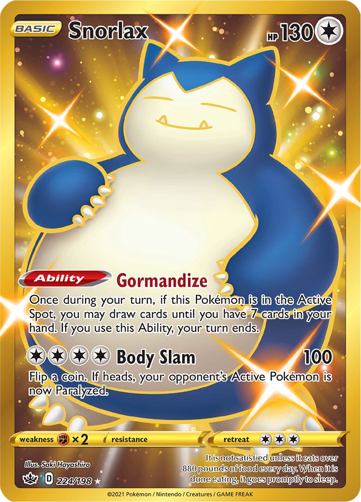 Snorlax (224/198) [Sword & Shield: Chilling Reign] | I Want That Stuff Brandon