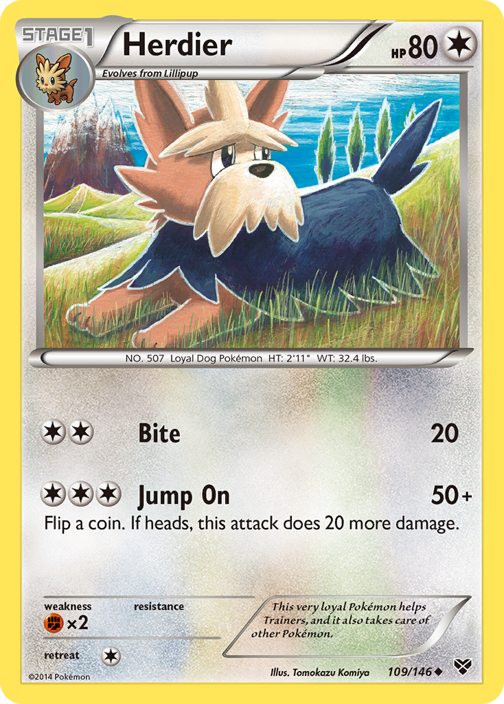 Herdier (109/146) [XY: Base Set] | I Want That Stuff Brandon