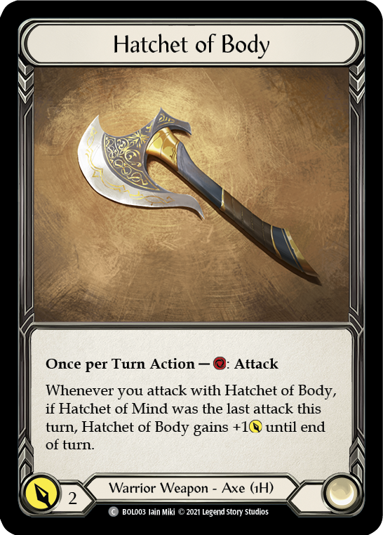 Hatchet of Body [BOL003] (Monarch Boltyn Blitz Deck) | I Want That Stuff Brandon