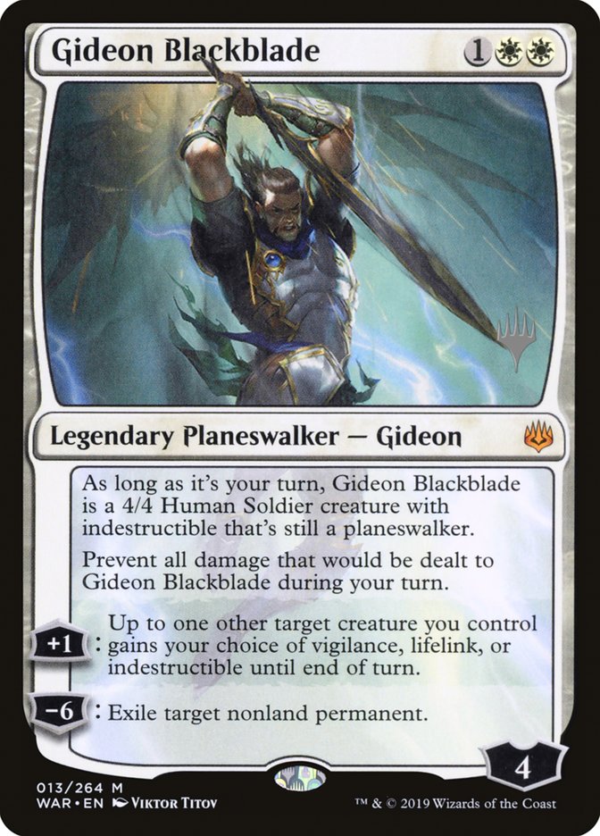 Gideon Blackblade (Promo Pack) [War of the Spark Promos] | I Want That Stuff Brandon