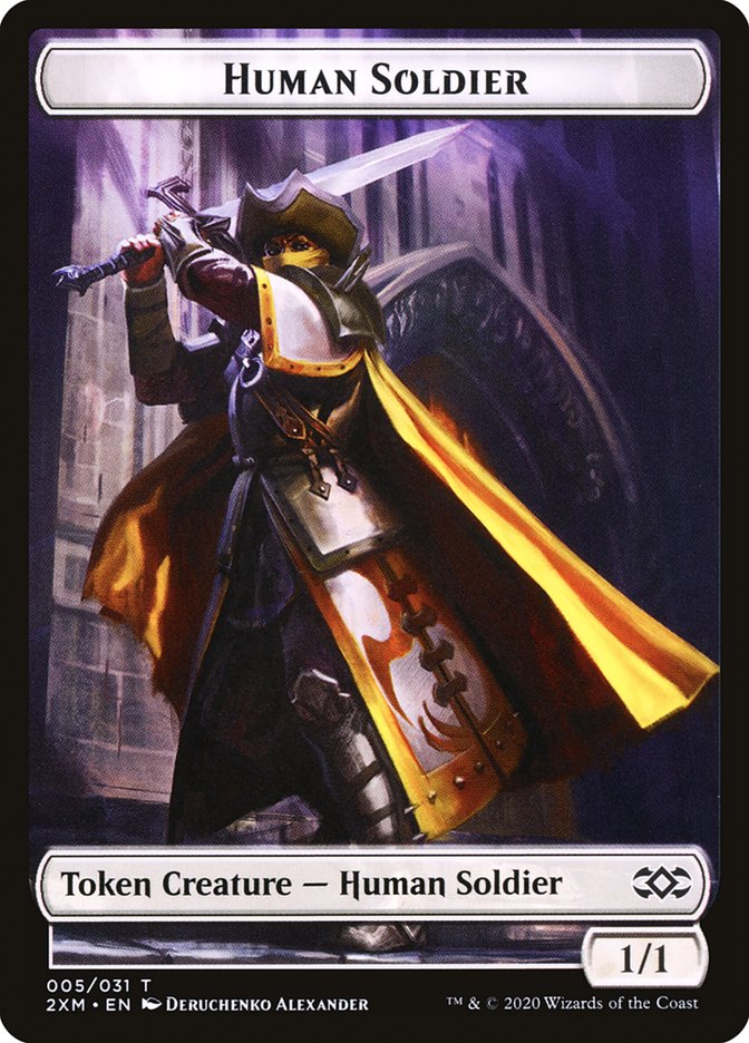 Human Soldier Token [Double Masters Tokens] | I Want That Stuff Brandon