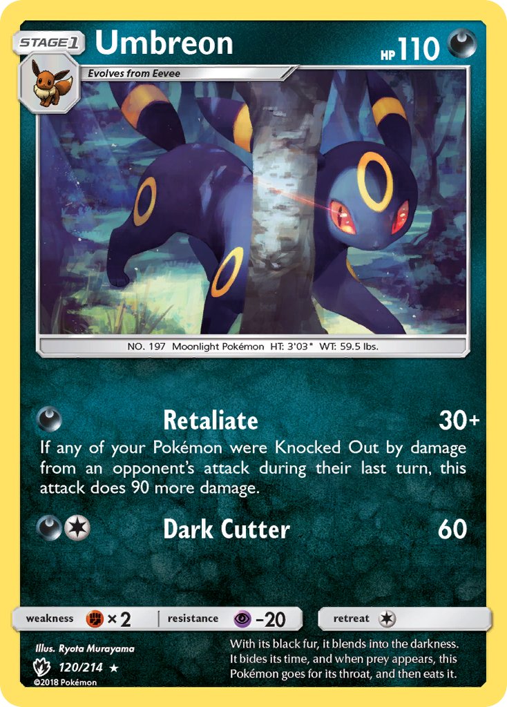 Umbreon (120/214) (Cosmos Holo) (Blister Exclusive) [Sun & Moon: Lost Thunder] | I Want That Stuff Brandon