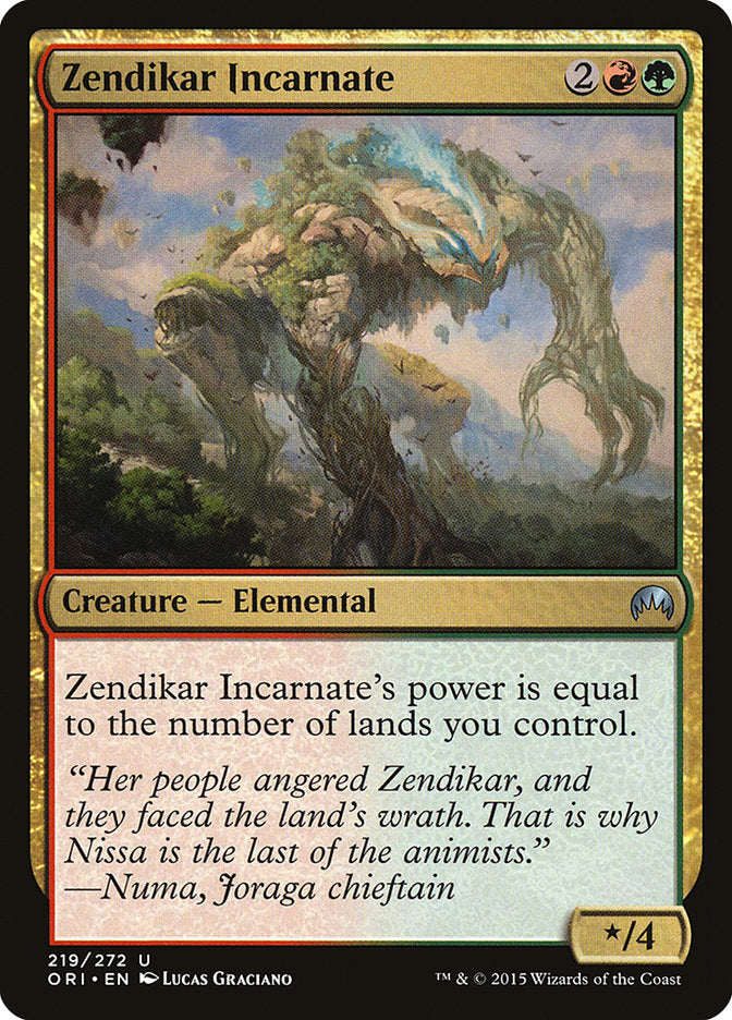 Zendikar Incarnate [Magic Origins] | I Want That Stuff Brandon