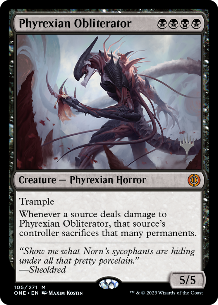 Phyrexian Obliterator (Promo Pack) [Phyrexia: All Will Be One Promos] | I Want That Stuff Brandon