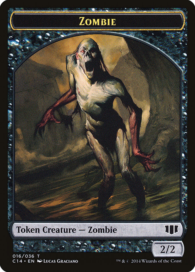 Ob Nixilis of the Black Oath Emblem // Zombie (016/036) Double-Sided Token [Commander 2014 Tokens] | I Want That Stuff Brandon