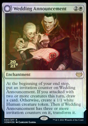 Wedding Announcement // Wedding Festivity [Innistrad: Crimson Vow Prerelease Promos] | I Want That Stuff Brandon