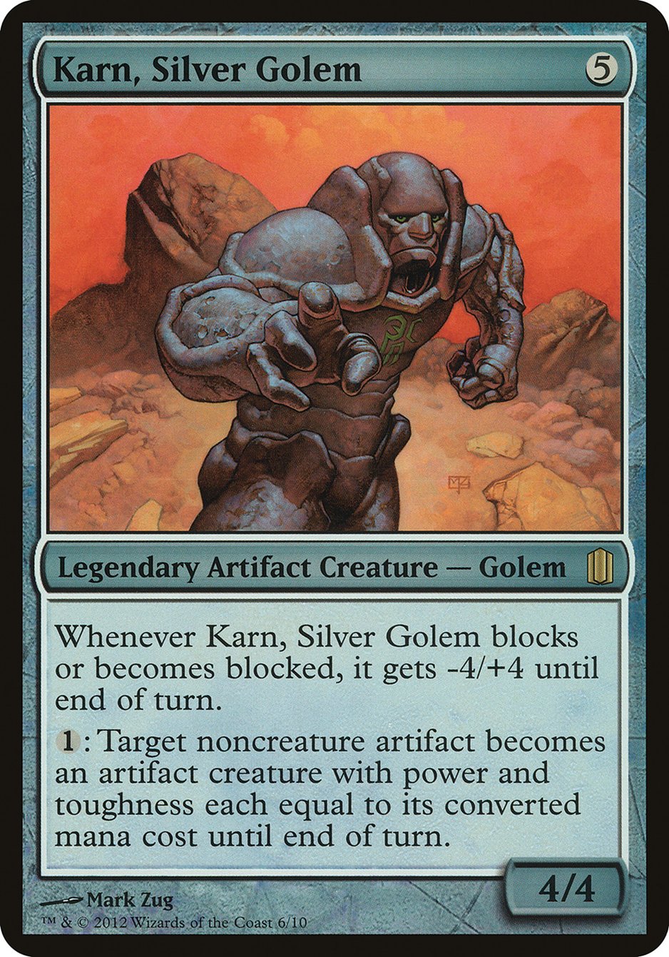 Karn, Silver Golem (Oversized) [Commander's Arsenal Oversized] | I Want That Stuff Brandon