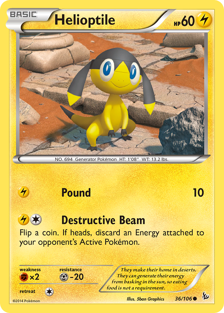 Helioptile (36/106) [XY: Flashfire] | I Want That Stuff Brandon