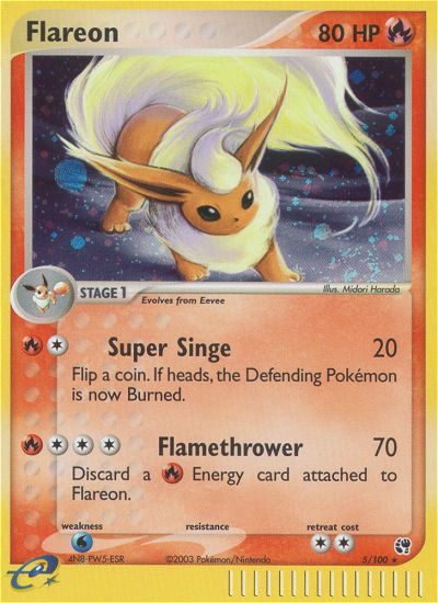 Flareon (5/100) [EX: Sandstorm] | I Want That Stuff Brandon