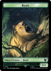 Beast // Treefolk Double Sided Token [The Lord of the Rings: Tales of Middle-Earth Commander Tokens] | I Want That Stuff Brandon