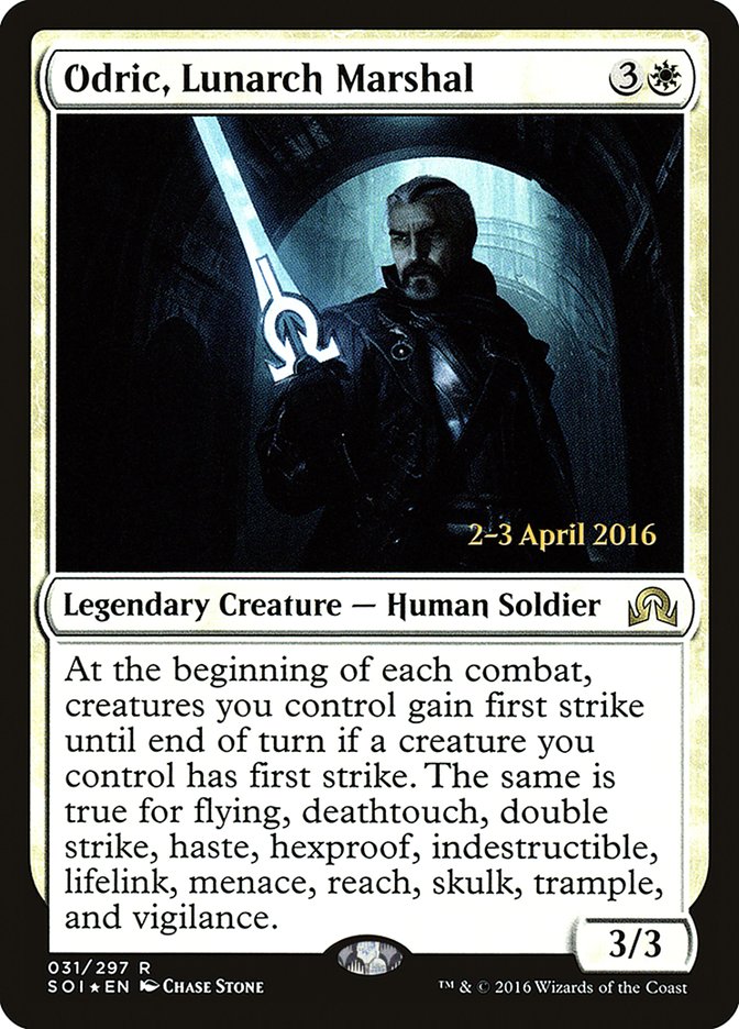Odric, Lunarch Marshal [Shadows over Innistrad Prerelease Promos] | I Want That Stuff Brandon