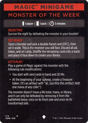 Monster of The Week (Magic Minigame) [Innistrad: Crimson Vow Minigame] | I Want That Stuff Brandon