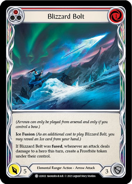 Blizzard Bolt (Red) [LXI022] (Tales of Aria Lexi Blitz Deck)  1st Edition Normal | I Want That Stuff Brandon