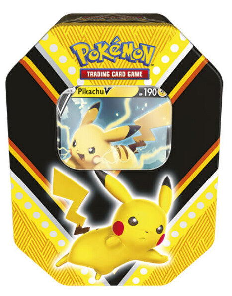 Sword & Shield - V Powers Tin (Pikachu V) (International Version) | I Want That Stuff Brandon