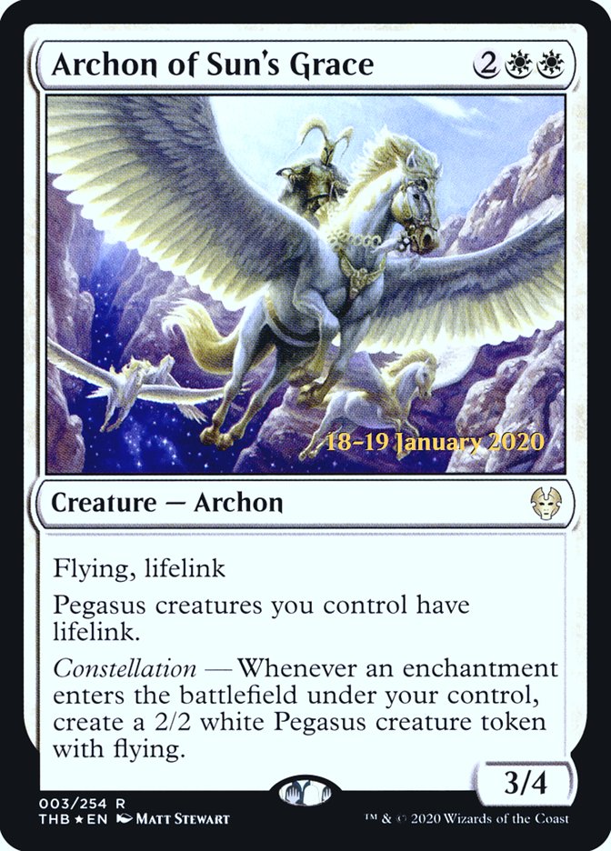 Archon of Sun's Grace [Theros Beyond Death Prerelease Promos] | I Want That Stuff Brandon