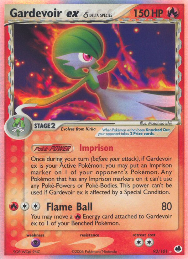 Gardevoir ex (93/101) (Delta Species) [EX: Dragon Frontiers] | I Want That Stuff Brandon