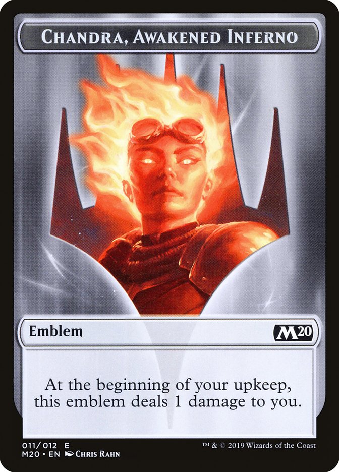 Chandra, Awakened Inferno Emblem [Core Set 2020 Tokens] | I Want That Stuff Brandon