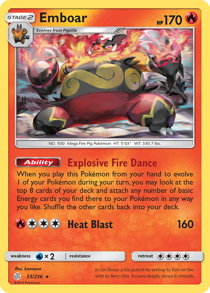 Emboar (33/236) [Sun & Moon: Cosmic Eclipse] | I Want That Stuff Brandon