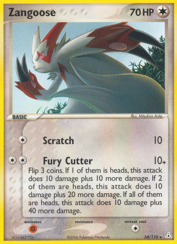 Zangoose (34/110) [EX: Holon Phantoms] | I Want That Stuff Brandon