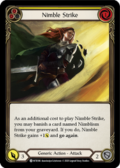 Nimble Strike (Yellow) [WTR186] Unlimited Edition Rainbow Foil | I Want That Stuff Brandon