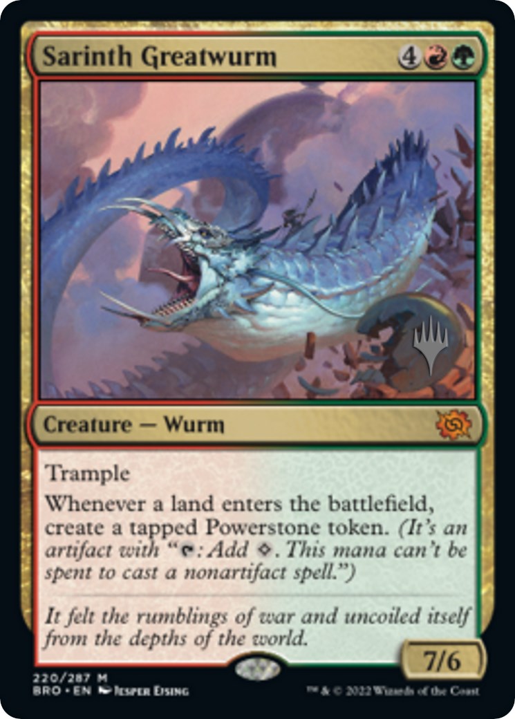 Sarinth Greatwurm (Promo Pack) [The Brothers' War Promos] | I Want That Stuff Brandon