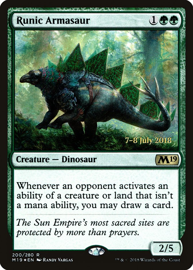 Runic Armasaur [Core Set 2019 Prerelease Promos] | I Want That Stuff Brandon