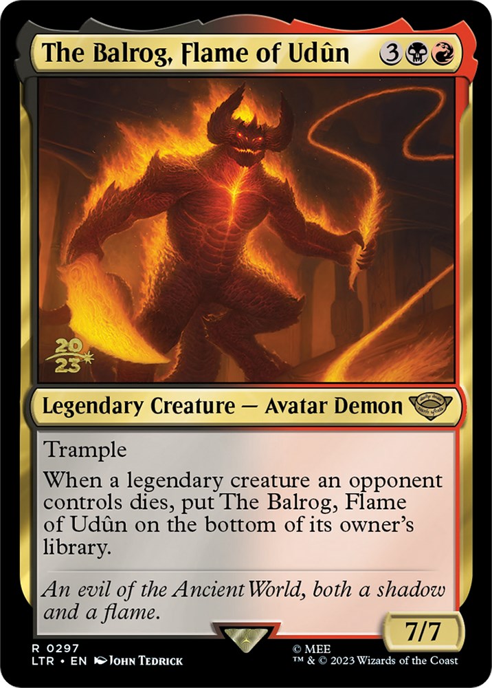 The Balrog, Flame of Udun [The Lord of the Rings: Tales of Middle-Earth Prerelease Promos] | I Want That Stuff Brandon