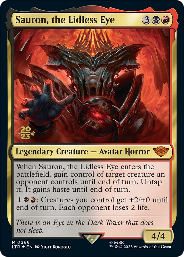 Sauron, the Lidless Eye [The Lord of the Rings: Tales of Middle-Earth Prerelease Promos] | I Want That Stuff Brandon