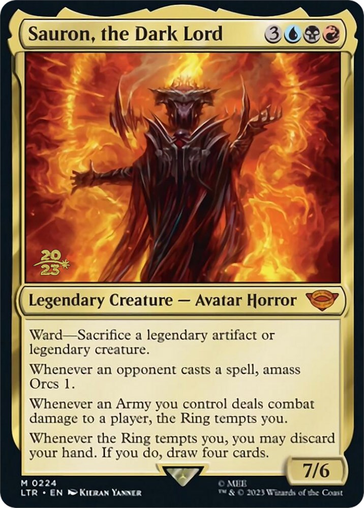 Sauron, the Dark Lord [The Lord of the Rings: Tales of Middle-Earth Prerelease Promos] | I Want That Stuff Brandon