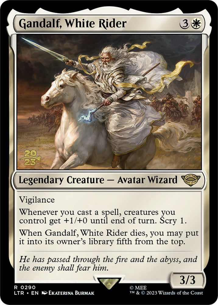 Gandalf, White Rider [The Lord of the Rings: Tales of Middle-Earth Prerelease Promos] | I Want That Stuff Brandon