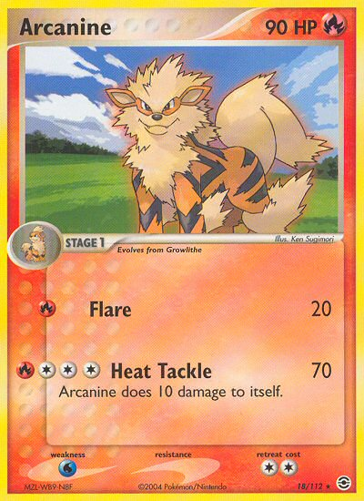 Arcanine (18/112) [EX: FireRed & LeafGreen] | I Want That Stuff Brandon