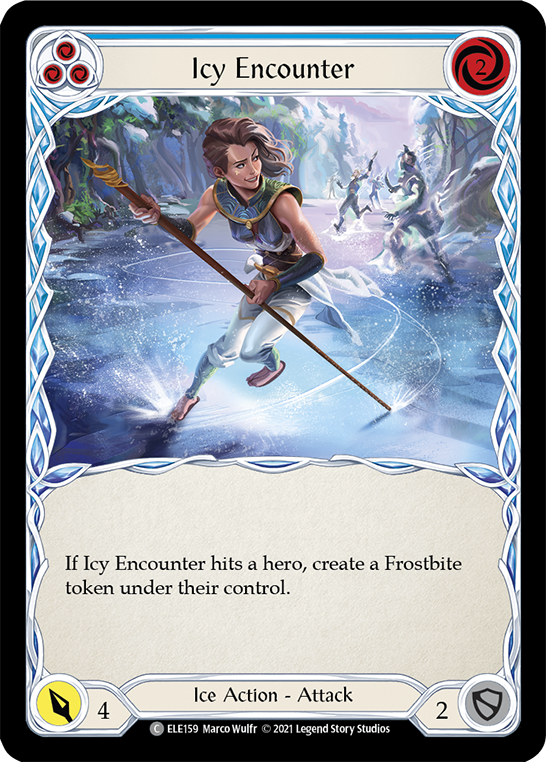 Icy Encounter (Blue) [ELE159] (Tales of Aria)  1st Edition Rainbow Foil | I Want That Stuff Brandon