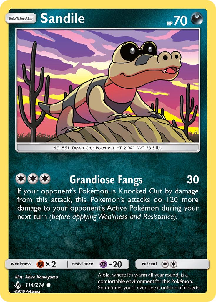 Sandile (114/214) [Sun & Moon: Unbroken Bonds] | I Want That Stuff Brandon