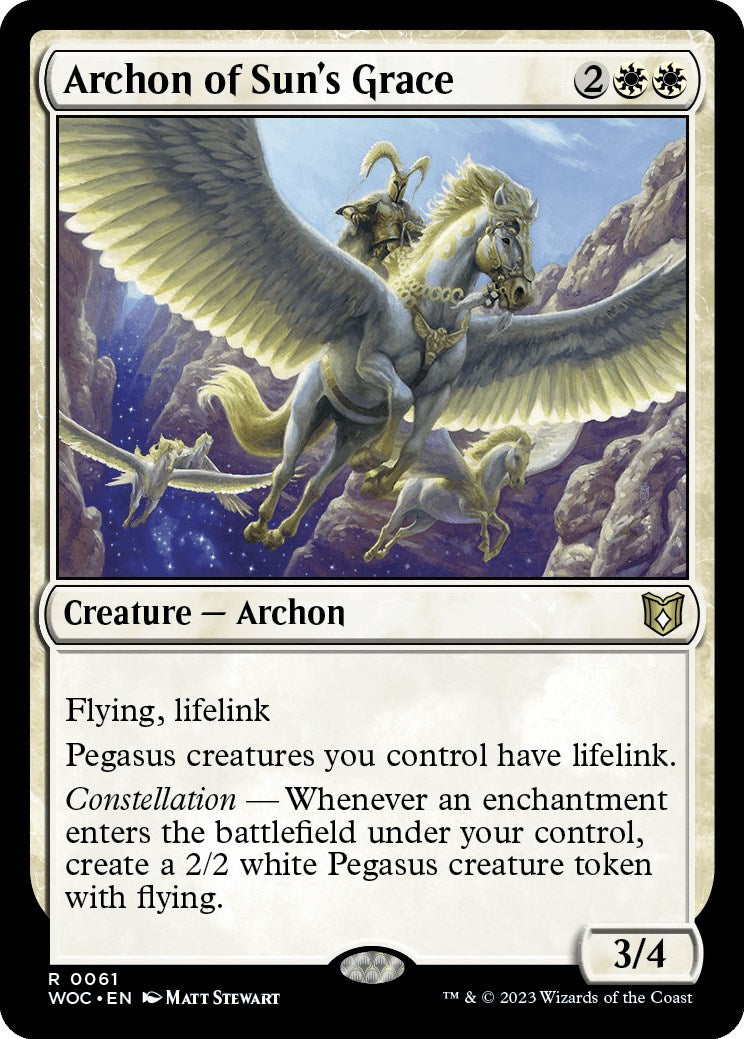 Archon of Sun's Grace [Wilds of Eldraine Commander] | I Want That Stuff Brandon