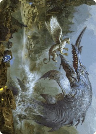 Horned Loch-Whale Art Card [Wilds of Eldraine Art Series] | I Want That Stuff Brandon