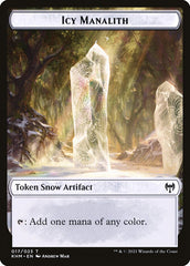 Elf Warrior // Icy Manalith Double-Sided Token [Kaldheim Tokens] | I Want That Stuff Brandon