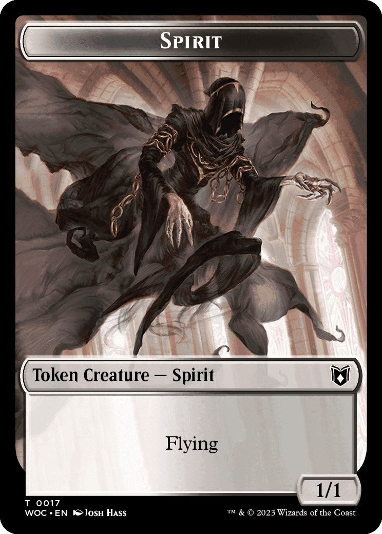 Spirit // Saproling Double-Sided Token [Wilds of Eldraine Commander Tokens] | I Want That Stuff Brandon
