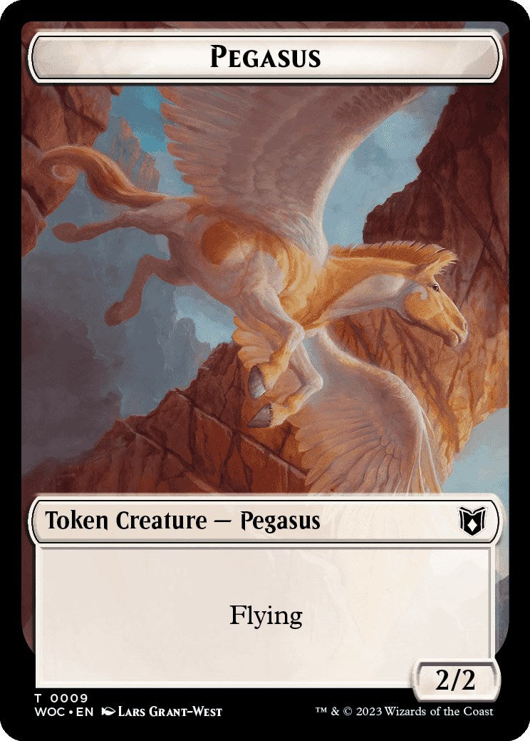 Pegasus // Saproling Double-Sided Token [Wilds of Eldraine Commander Tokens] | I Want That Stuff Brandon