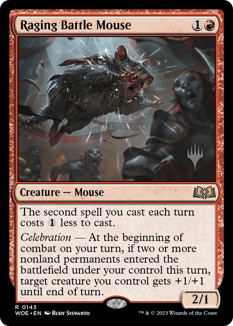 Raging Battle Mouse (Promo Pack) [Wilds of Eldraine Promos] | I Want That Stuff Brandon