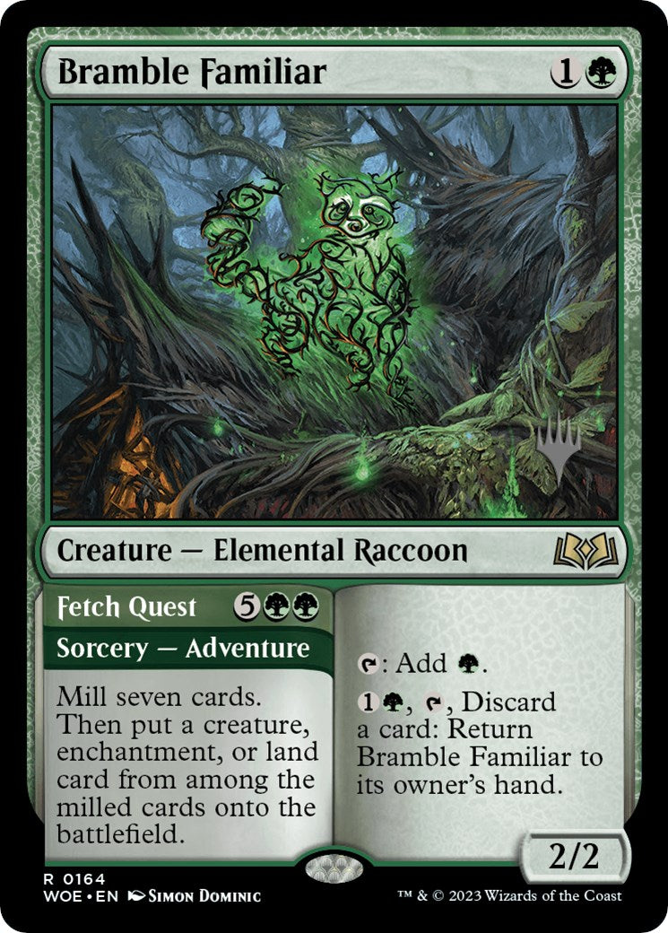 Bramble Familiar // Fetch Quest (Promo Pack) [Wilds of Eldraine Promos] | I Want That Stuff Brandon